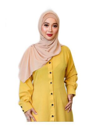 ShehMaan Bahgia Cintamu Gold Mustard Dress