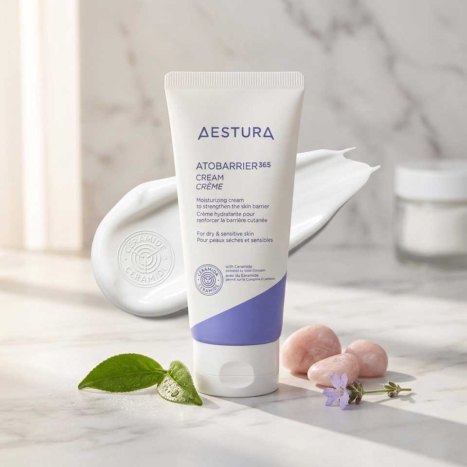 AESTURA-ATOBARRIER365-Cream-with-Ceramides,-Korean-Face-Moisturizer-for-Barrier-Repair-120H-lasting-Hydration,-Ceramide-Capsules,-Dry-&-Sensitive-Skin,-Non-comedogenic,-80-mL-2.70-fl.oz