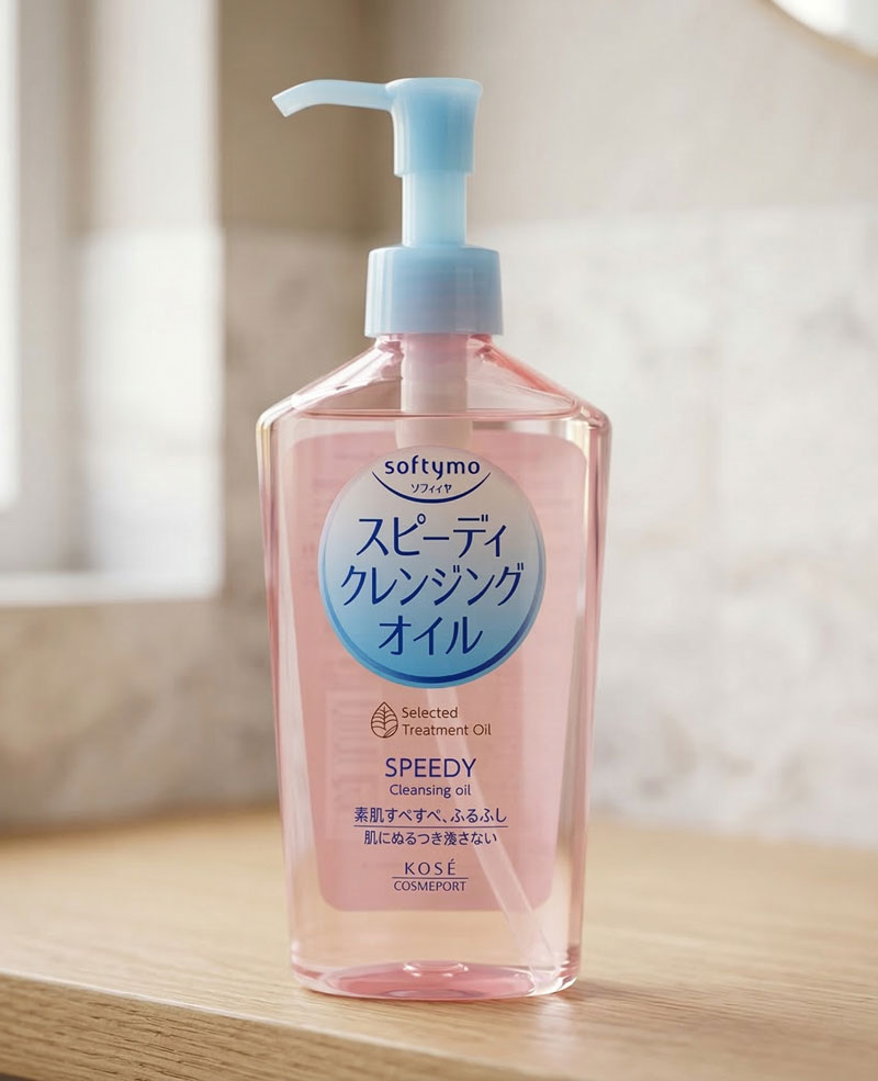 KOSE-Softymo-Speedy-Cleansing-Oil-Bottle-230ml-Makeup-RemoverJapan-Direct-Import