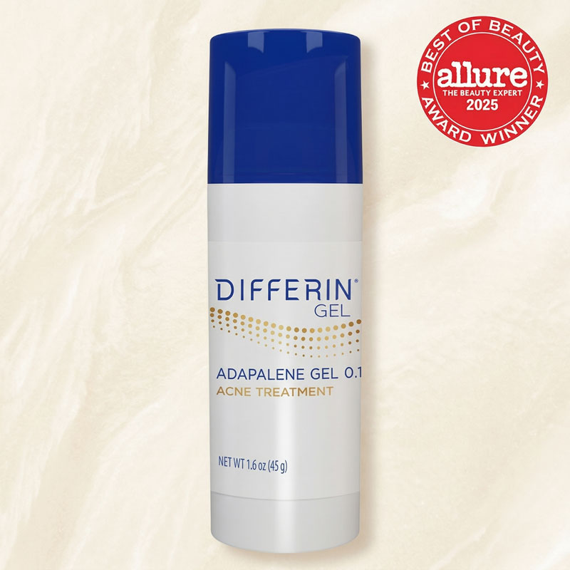 Differin Acne Treatment Gel, 90 Day Supply, Retinoid Treatment for Face with 0.1% Adapalene, Gentle Skin Care for Acne Prone Sensitive Skin