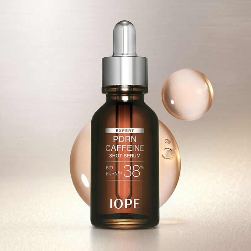 IOPE Expert PDRN Caffeine Shot Serum - Anti-Aging Face Serum to Visibly Depuff, Smooth, and Rejuvenate Tired Skin - With BIO-PDRN and Caffeine - Fast-Absorbing Texture - 1.01 fl. oz.