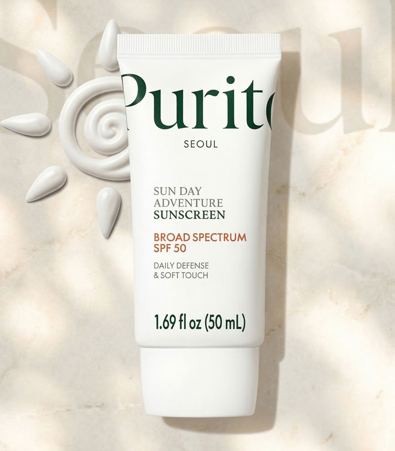 PURITO-Korean-Sunscreen-SPF-50--Lightest-Texture,-No-White-Cast,-Broad-Spectrum-UVAUVB--Oil-Free,-Vegan,-For-All-Skin-Types--Daily-Lightweight-Sun-Protection--Korean-Skincare,-50mL