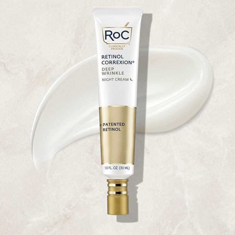 RoC Retinol Correxion Night Cream for Deep Wrinkles, Anti Aging Skincare Treatment Women and Men
