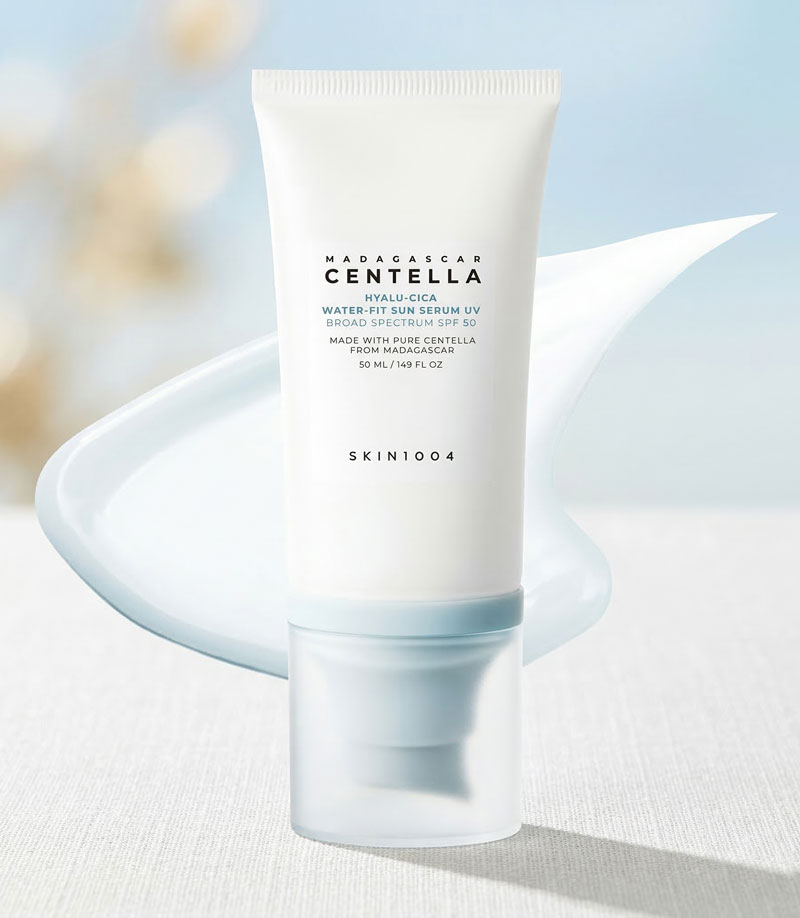 SKIN1004-Centella-Hyalu-Cica-Water-Fit-Sun-Serum-UV,-Korean-Sunscreen-SPF-50,-Centella-Sunscreen,-Travel-Essentials,-Sunscreen-with-Hyaluronic-Acid,-No-White-Cast,-Korean-Skin-Care,-1.69-fl