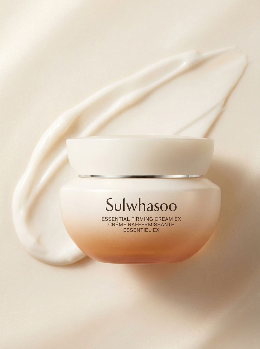 Sulwhasoo Essential Comfort Firming Cream - A hypoallergenic, whipped moisturizing cream that visibly improves firmness and elasticity for a supple and youthful-looking complexion